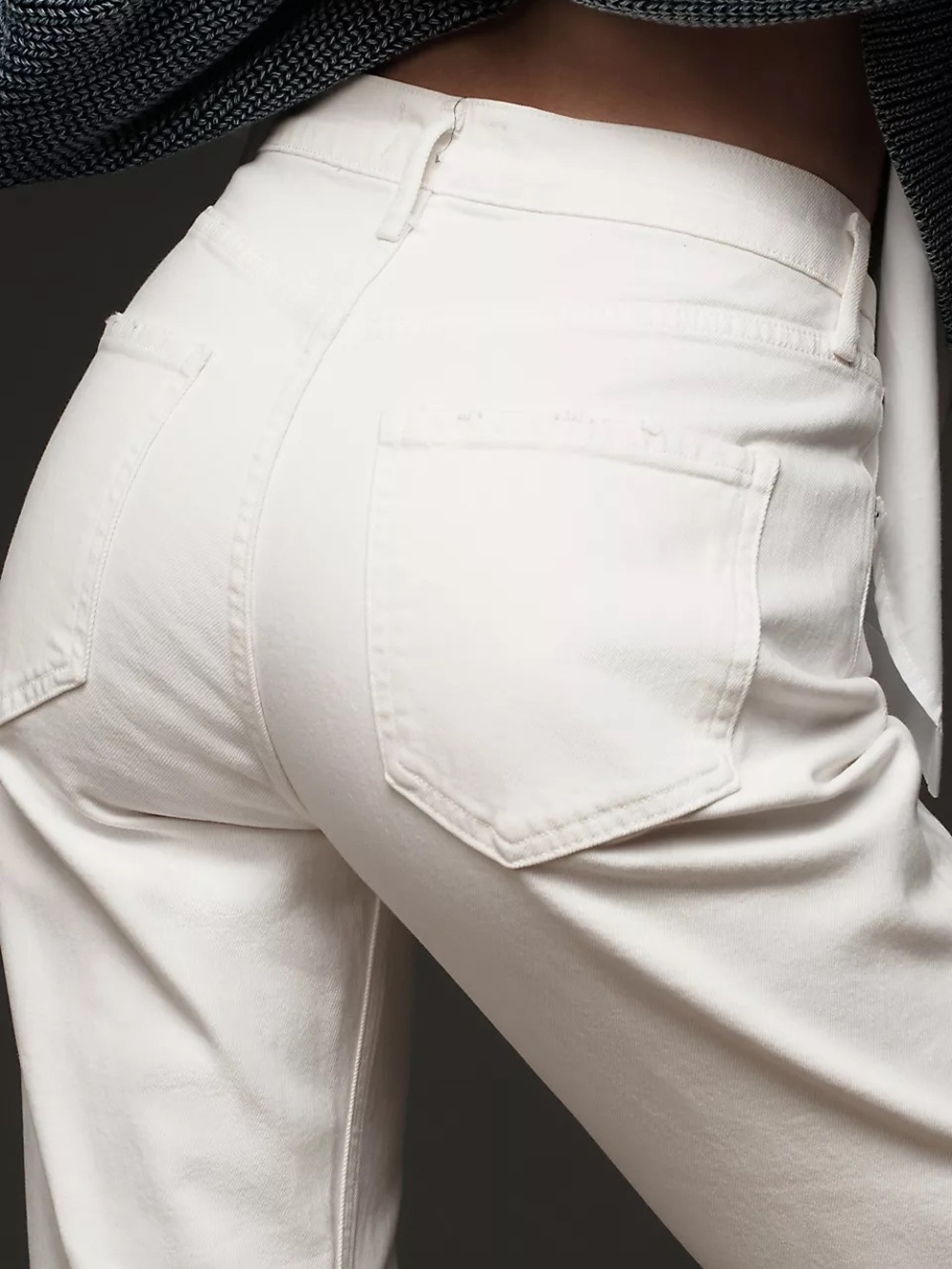 Agolde Riley Crop High Rise Straight Jeans in Sour Cream White size 28 - Picture 4 of 11
